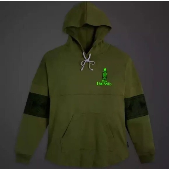 Disney Spirit Jersey Green Encanto Bruno Glow In The Dark Hoodie - Picture 4 of 9